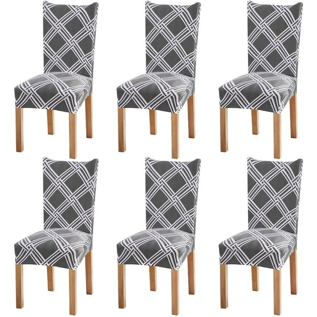 Stretch Dining Room Chair Slipcovers Spandex Fabric Removable Washable Chair Protector Cover for Dining Room, Hotel, Ceremony, Wedding, Party (Ee, 6 Per Set)