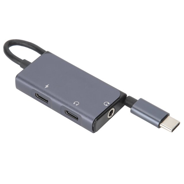 USB C To 3.5mm Headphone Jack Adapter, All Cable Compatible Type C Audio Adapter Aluminum Alloy Material Type C Audio Port For 3.5mm Aux Jack For Dual Type C ANGGREK USB C to Headphone Adapter