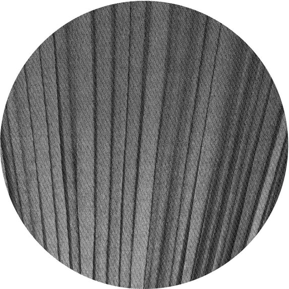 Ahgly Company Machine Washable Indoor Round Transitional Gray Area Rugs, 5' Round