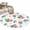White, variant on Colorful Balloon Round Area Rug 3.3Ft Washable Circle Rugs for Dining Room Table, Watercolor Balloons Bow Modern Non-Slip Carpet Floor Mats Indoor Outdoor Carpet Runner Aesthetic Home Decor