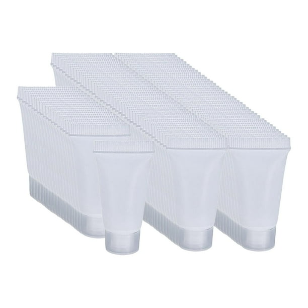 100 Uds. Botella vacía de tubos de 5ml con tapas de plástico portátil recargable. Contenedor. para crema Botella para apretar champú. - co brillante Sunnimix Botella recargable vacía
