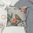 thumbnail image 2 of Linen Pillow Case Peony Bird Pattern Double Sided Decorative Cushion Cover for Sofa Bed Chair Car, 2 of 5