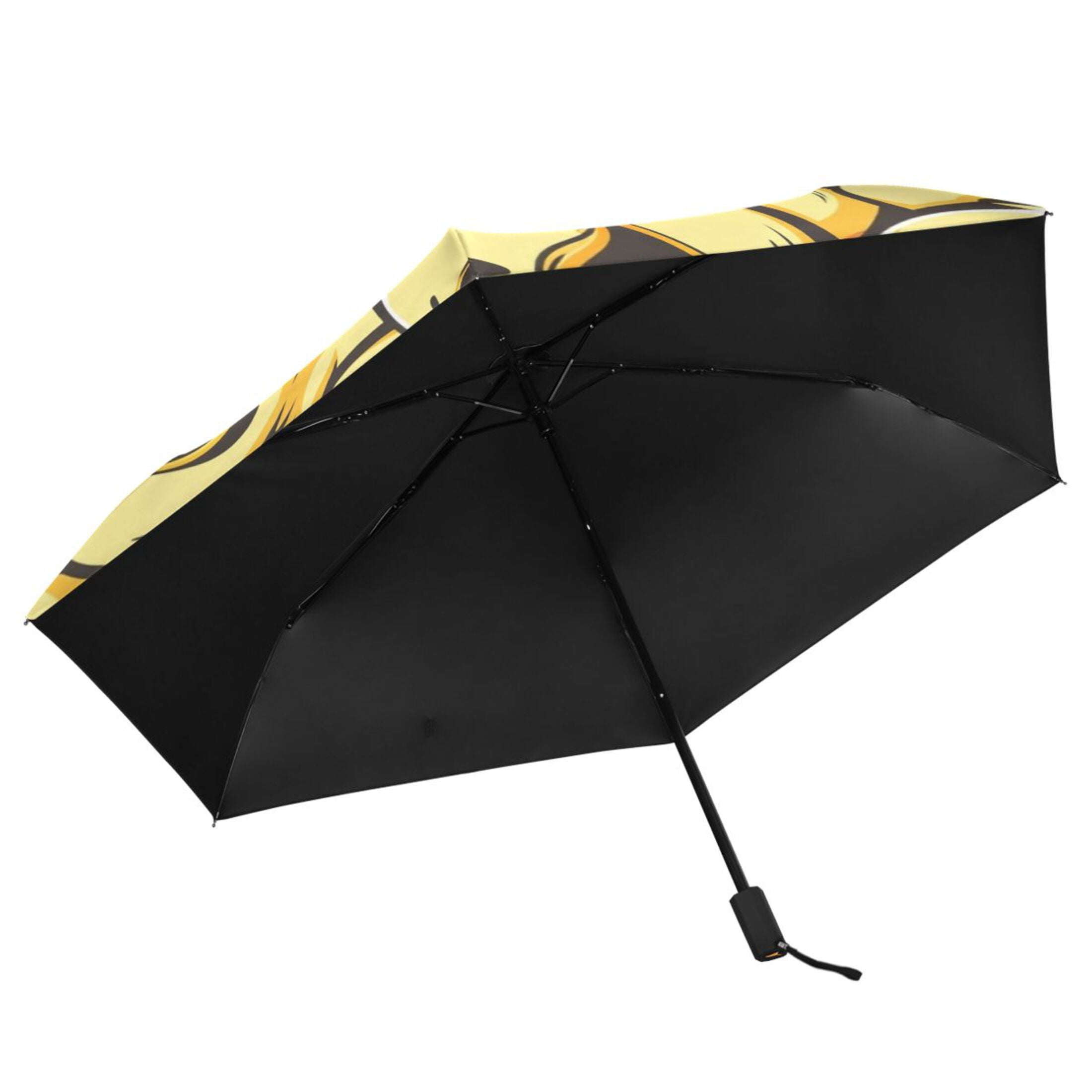 Happy Cute Ducks Compact Sun Umbrella Windproof Travel Umbrellas for Rain Strong Portable UV Protection