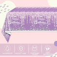 thumbnail image 5 of Juego de vajilla de cumpleaños ZHAOCHENG 41 piezas morado decoraciones de mesa, 5 of 5