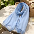 thumbnail image 4 of Lumtrix Winter Scarfs for Women 70.87 Inch Shawls Wraps Warm Cozy Spring Fall Soild Color Scarves F One Size, 4 of 5