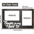 thumbnail image 2 of 1 Pc 4x6 Picture Frame in Black for Dog Forever in My Heart Frame Hold 3D Photo Frame MDF Wall Frame Dog Memorial Gifts for Loss of Dog Loss of Dog Sympathy Gift Holds Two Photos, 2 of 8