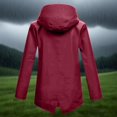thumbnail image 4 of Rain Jackets Womens Lightweight Long Raincoat Hooded Waterproof Outdoor Travel Hiking Windbreaker Trench Coats, 4 of 7