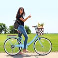 thumbnail image 4 of Folding Women Bicycle 24 Inch, 7 Speed Beach Cruiser Bike for Women, High Carbon Steel Frame Ladies Bicycle with Basket& Rear Rack, Commute Bike for Women Adults, Multiple Colors, 4 of 9