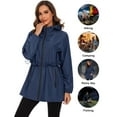 thumbnail image 7 of Yigetop Womens Rain Jacket with Hood Rain Jackets for Women Water Proof Packable Hooded Rain Coat Lightweight Windbreaker with Pocket 3 in 1 Jacket Women Navy XL, 7 of 7