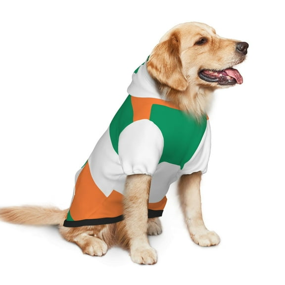 Flag Of Ireland Dog Hoodie Colorful Pullover Sweatshirts Small