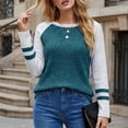 thumbnail image 4 of NominalSnug Long Sleeve Shirts for Women Lightweight Sweaters Fall Outfits 2026 Color Block Winter Clothing Dressy Casual Pullovers, 4 of 8