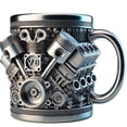 thumbnail image 1 of Taza de café de cerámica con diseño de motor V8, 350 ml, para entusiastas de los coches, 1 of 2