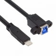 thumbnail image 2 of JSER USB 3.0 Type-B Female to USB3.0 Type-C Male Cable Extension 5Gbps for Disk SSD Camera Data 30cm, 2 of 9