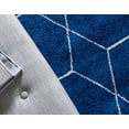 thumbnail image 5 of Unique Loom 3146475 6 x 9 ft. Geometric Trellis Frieze Rectangular Rug, Navy Blue, 5 of 5
