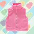 thumbnail image 2 of oqasdz Girls Vests Children Boys Outerwear Fall Winter Solid Color Sleeveless Thicken Vest Open Front Kindergarten Top Vest Coat Outwear Size 3 Y-4 Y, 2 of 3