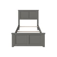 thumbnail image 4 of Madison Lit Plateforme Simple en Bois avec Pied de Lit Assorti, Gris, 4 of 6