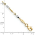 thumbnail image 3 of 14K Two-Tone Polished 9In Plus 1In Ext. Anklet Made In Turkey ank280-10, 3 of 5