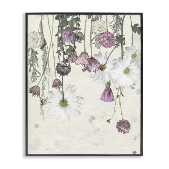 Stupell Industries Bohemian Purple White Wildflowers Drying Black Framed Giclee Art, 11 x 14, by Grace Popp