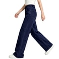 thumbnail image 3 of Plebaso Girls Boys Casual Straight Leg Jeans High Elastic Waist Stretch Pants Comfortable Fashion Denim Pants, 3 of 5