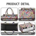thumbnail image 4 of Large Capacity Tote Bag,Pioneer Flower Floral Print Pattern Handbag Fashion Luxury Tote Bag,15.7"x13"x 5.1" Inches,Laptop Compatible, 4 of 6