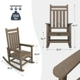 thumbnail image 2 of JEAREY Oversized Outdoor Rocking Chair for Porch HDPE Brown, 2 of 7