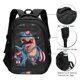 thumbnail image 3 of Fotbe Blue Dinosaur Mochila con Estampado y Puerto USB para Hombre y Mujer, Mochila Antirrobo, Mochila de Viaje, Mochila Escolar, Mochila Universitaria, 3 of 7