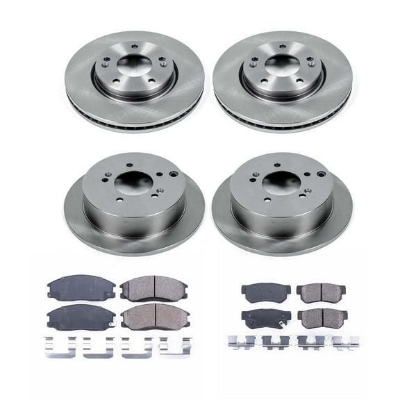 Ultimate Brakes Front and Rear Ceramic Brake Pad and Rotor Kit with Hardware WM81415