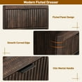 thumbnail image 5 of Blotout Fluted 9 Drawers Dresser for Bedroom, 63'' W Chest of Drawers with Power Outlet&Metal Handle, Fluted Fronts, Modern Dresser TV Stand, Wood Clothes Storage Organizer for Living Room, Hallway, 5 of 9