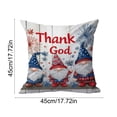 thumbnail image 3 of romoty 4th of July Patriotic Pillow Covers 18"x18", Individual Independence Day Kittens and Gnomes Throw Pillow Case, Square Decorative Cushion Cover for Home Sofa Couch Farmhouse Decor, 3 of 6