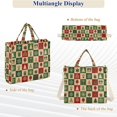 thumbnail image 6 of FORMRS Womens Corduroy Tote Bag Crossbody Shoulder Purse Handbag with Detachable Strap, Christmas Plaid Pattern, 6 of 7