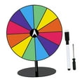 thumbnail image 4 of segolike Ensemble de Plateau Tournant de Prix de Table Plateau Tournant de Prix avec Stylo Effaçable Tirage Chanceux Roue de Roulette pour Activités Promotionnelles de Fête au Pub Base Ronde Couleur Foncée, 4 of 9
