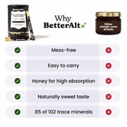 BetterAlt Pure Himalayan Shilajit Honey Sticks with Organic Honey & Saffron – Natural Energy & Wellness Support – 30ct