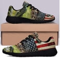thumbnail image 3 of Bass Fishing American Flag Us Shoes Women's Fashion Sneakers Tennis Running Shoes for Men Women Black Size 7, 3 of 7