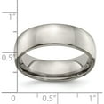 thumbnail image 5 of Titanium Edward Mirell Polished Half Round 7mm Band (Size 11) Made In United States emr144-7mm-11, 5 of 5