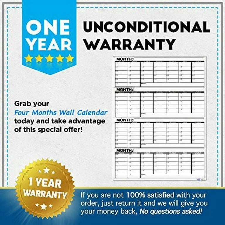 Business Basics Extra Large Dry Erase Vertical 4 Month 24