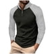 thumbnail image 2 of pstuiky hombres de manga larga, Blusa/camisa de cuello alto con cremallera y manga larga de color liso para hombre camisetas de hombre xxl, 2 of 7
