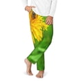 thumbnail image 2 of Xecao Bees Pollinates A Yellow Dandelion Print Teenagers' Pajama Pants Long Sleep Pants Soft Elastic Waist Pajama Bottoms Elastic waist with 2 Pockets 5-16 Years-XS(5-6), 2 of 6