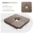 thumbnail image 4 of Scafild | 4-Piece Patio Offset Umbrella Base Stand,180lbs Heavy-Duty Sand Filled Patio Umbrella Base - Brown, 4 of 7