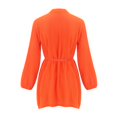 thumbnail image 4 of WILLBEST Robes pour Femmes Robes Décontractées à Volants avec Cordon Manches Longues Évasées Été Robe Mini Unie, 4 of 4