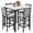 White, variant on LinkRomat Dining Table Set for 4, Wooden Counter Height Table & 4 Velvet Bar Stools, Modern Kitchen Table with Chairs, Compact Dinette Set for Small Spaces, Grey