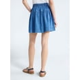 thumbnail image 3 of Free Assembly Women's Tiered Denim Mini Skirt, Sizes XS-XXL, 3 of 5