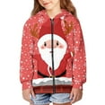 thumbnail image 7 of Xoenoiee Santa Claus with Antler Christmas Girls Boys Zip-Up Hoodies Kids Fall Winter Warm Sweatshirt Jacket with Pocket Youth Long Sleeve Shirt Top Teen Clothes Outfits, 6-7 Years, 7 of 7