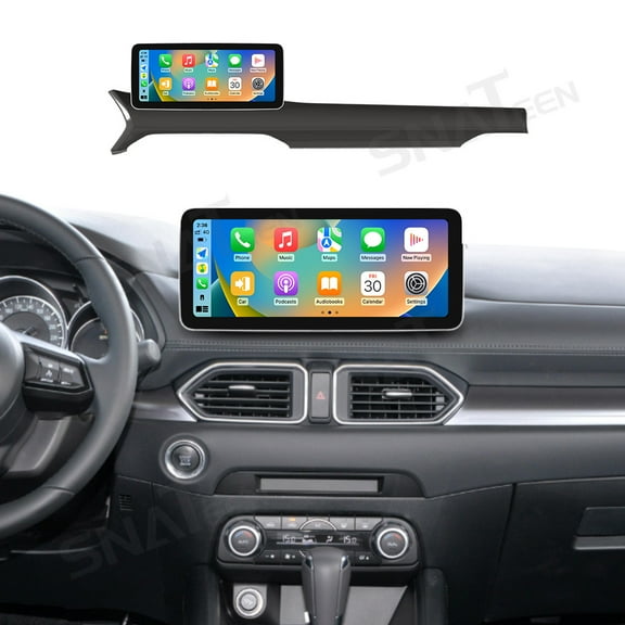 12.3 inch Carplay Screen/Radio/Multimedia Player for Mazda CX-5 2017 2018 2019 2020 2021 Models Universal Car Navigation/GPS Upgrade Headunit Android Display 1080P Touch Screen Replace Accessories