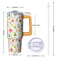 thumbnail image 2 of 30oz Christmas Tree Tumbler with Straw Handle Leak Proof Stainless Steel Cup Holiday Gift, 2 of 5