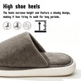 thumbnail image 5 of CHICVOMEY House Slippers for Women Indoor Memory Foam Shoes Open Toe Slip on Bedroom Fuzzy Slippers, 5 of 9