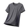 thumbnail image 5 of Ahabrexf Men's Quick Dry Running Shirt Athletic Gym Workout Top Short Sleeve Round Neck Lightw8 Casual Training Tee Summer, 5 of 7