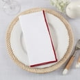 thumbnail image 4 of Fennco Styles Amelia Collection Classic Stonewashed Border Stitch 100% Pure Linen Cloth Napkins 20" W X 20" L, Set of 4 – Red Dinner Napkins for Banquet, Wedding, Special Events and Home Décor, 4 of 4