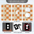 thumbnail image 3 of Yayeee Blank Wall Plate Cover 1-Gang 4.5"x2.7" Home Unused Decorative Outlet, Orange Checkered Pattern, 3 of 7