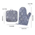 thumbnail image 3 of Oven Mitt and Pot Holder, 10.2 Inch Non-Slip Oven Glove Leaf Pattern Hot Pads for Grilling, Baking, Hold Hot Pots Pans, 3 of 6
