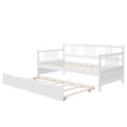 thumbnail image 5 of Royard Oaktree Twin Size Daybed with Twin Trundle, Wood Sofa Bed Frame with Slats Support, White, 5 of 7